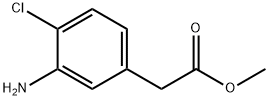 2-(3-アミノ-4-クロロフェニル)酢酸メチル 化学構造式