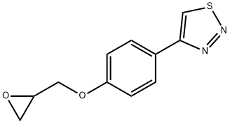 4-[4-(OXIRAN-2-YLMETHOXY)PHENYL]-1,2,3-THIADIAZOLE 化学構造式