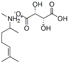 [R-(R*,R*)]-methyl(1,5-dimethylhex-4-enyl)ammonium hydrogen tartrate Struktur