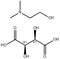 L-(+)-酒石酸水素2-(ジメチルアミノ)エタノール 化学構造式