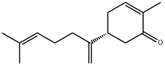 (5R)-2-メチル-5-(5-メチル-1-メチレン-4-ヘキセニル)-2-シクロヘキセン-1-オン 化学構造式