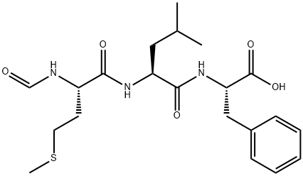 ホルミル-Met-Leu-Phe-OH 化学構造式