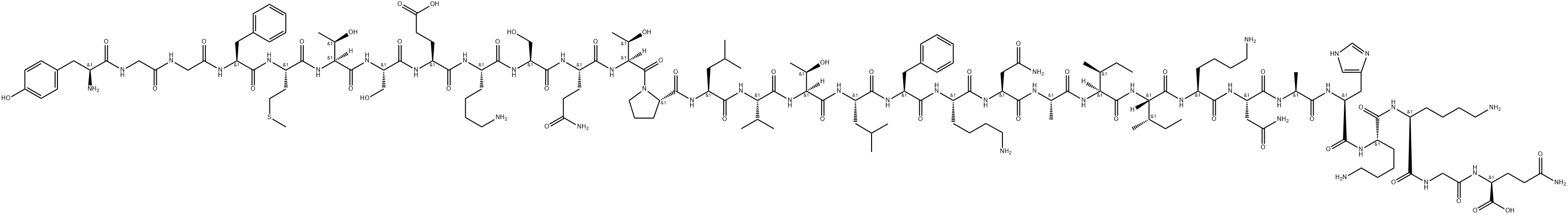 Β-内啡肽, 59887-17-1, 结构式