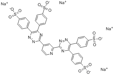 2,4-双[5,6-二对磺酸苯基-1,2,4-三嗪-3-基]吡啶四钠盐[用于铁和铜的测定], 59895-79-3, 结构式