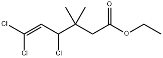 ethyl 4,6,6-trichloro-3,3-dimethyl-hex-5-enoate Struktur