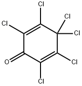 2,3,4,4,5,6-Hexachloro-2,5-cyclohexadien-1-one Struktur