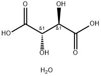 メソ酒石酸一水和物 化学構造式