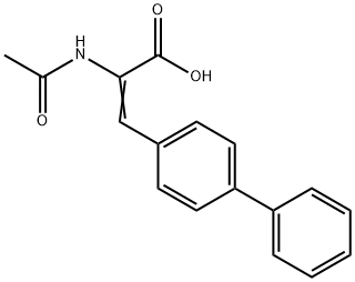 2-ACETAMIDO-3-(4-BIPHENYL)ACRYLIC ACID Structure