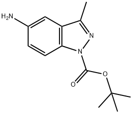 5-アミノ-3-メチル-1H-インダゾール-1-カルボン酸TERT-ブチル 化学構造式