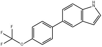 5-(4-trifluoromethoxyphenyl)-1H-indole Structure