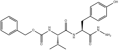 N-[N-[(フェニルメトキシ)カルボニル]-L-バリル]-L-チロシンヒドラジド 化学構造式