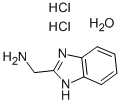 2-(アミノメチル)ベンズイミダゾール二塩酸塩N水和物 化学構造式