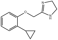 2-[(2-シクロプロピルフェノキシ)メチル]-2-イミダゾリン 化学構造式