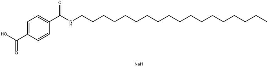 sodium 4-[(octadecylamino)carbonyl]benzoate Struktur