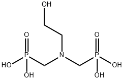 (2-ヒドロキシエチル)イミノビス(メチレン)ビス[ホスホン酸] 化学構造式