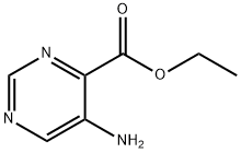 4-PyriMidinecarboxylic acid, 5-aMino-, ethyl ester 化学構造式