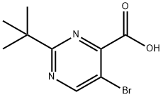 5-溴-2-(叔丁基)嘧啶-4-羧酸, 59950-52-6, 结构式