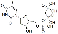 thymidine 5'-monophosphate, monoanhydride with (phosphonomethyl)phosphonic acid,59957-94-7,结构式