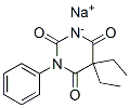 5,5-ジエチル-1-フェニル-2,4,6(1H,3H,5H)-ピリミジントリオン/ナトリウム,(1:1) 化学構造式