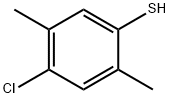 4-クロロ-2,5-ジメチルベンゼンチオール 化学構造式