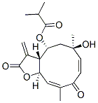 (4R,6R,7E,10Z)-2,3,3aβ,4,5,6,9,11aα-Octahydro-3-methylene-6-hydroxy-2,9-dioxo-4-(2-methylpropanoyloxy)-6,10-dimethylcyclodeca[b]furan Structure