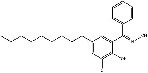 (E)-(3-chloro-2-hydroxy-5-nonylphenyl) phenyl ketone oxime Struktur