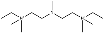2,2'-(メチルイミノ)ビス(N-エチル-N,N-ジメチルエタンアミニウム) 化学構造式