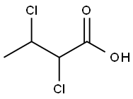 2,3-ジクロロ酪酸 化学構造式