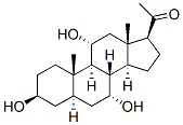 Allopregnane-3beta,7alpha,11alpha-triol-20-one Structure