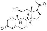 11β-ヒドロキシプロゲステロン 化学構造式
