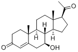 4-Pregnen-7beta-ol-3,20-dione 化学構造式