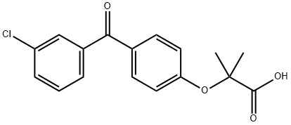 2-[4-(3-Chlorobenzoyl)phenoxy]-2-methylpropanoic acid Structure