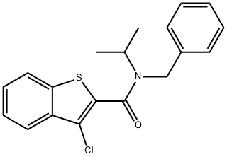 Benzo[b]thiophene-2-carboxamide, 3-chloro-N-(1-methylethyl)-N-(phenylmethyl)- (9CI) Structure