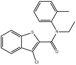 Benzo[b]thiophene-2-carboxamide, 3-chloro-N-ethyl-N-(2-methylphenyl)- (9CI) Structure