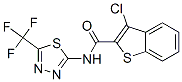 Benzo[b]thiophene-2-carboxamide, 3-chloro-N-[5-(trifluoromethyl)-1,3,4-thiadiazol-2-yl]- (9CI),600122-35-8,结构式