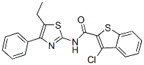 Benzo[b]thiophene-2-carboxamide, 3-chloro-N-(5-ethyl-4-phenyl-2-thiazolyl)- (9CI) Structure