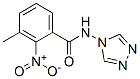 Benzamide, 3-methyl-2-nitro-N-4H-1,2,4-triazol-4-yl- (9CI) 化学構造式