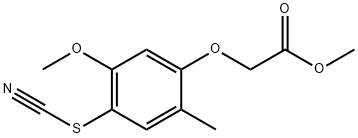 (5-甲氧基-2-甲基-4-硫氰基苯氧基)乙酸甲酯, 600134-66-5, 结构式