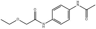 N-(4-アセトアミドフェニル)-2-エトキシアセトアミド 化学構造式