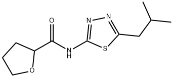 2-Furancarboxamide,tetrahydro-N-[5-(2-methylpropyl)-1,3,4-thiadiazol-2-yl]- 结构式