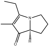 1H-Pyrrolizin-1-one,3-ethyl-5,6,7,7a-tetrahydro-2-methyl-,(S)-(9CI) Structure
