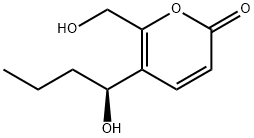 5-[(S)-1-ヒドロキシブチル]-6-ヒドロキシメチル-2H-ピラン-2-オン 化学構造式