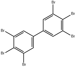 3,3',4,4',5,5'-ヘキサブロモ-1,1'-ビフェニル 化学構造式