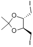 (-)-TRANS-4 5-BIS(IODOMETHYL)-2,2-DIMETHYL-1 3-DIOXOLANE 结构式