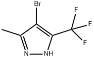 4-ブロモ-3-メチル-5-(トリフルオロメチル)ピラゾール 化学構造式