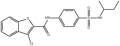 Benzo[b]thiophene-2-carboxamide, 3-chloro-N-[4-[[(1-methylpropyl)amino]sulfonyl]phenyl]- (9CI)|