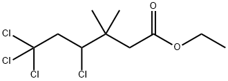 4,6,6,6-テトラクロロ-3,3-ジメチルヘキサン酸エチル 化学構造式