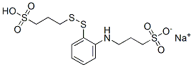 sodium hydrogen 3-[[2-[(3-sulphonatopropyl)amino]phenyl]dithio]propane-1-sulphonate Struktur
