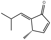2-Cyclopenten-1-one, 4-methyl-5-(2-methylpropylidene)-, (4S,5E)- (9CI) Structure