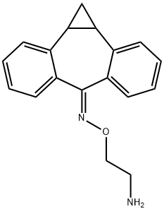 1a,10b-ジヒドロジベンゾ[a,e]シクロプロパ[c]シクロヘプテン-6(1H)-オンO-(2-アミノエチル)オキシム 化学構造式
